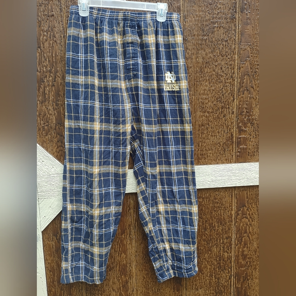 Concepts Multicolor Plaid Notre Dame Drawstring Pajama Pants Size M